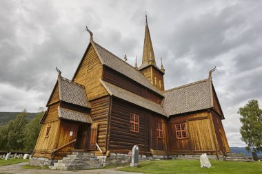 Lom Ortaçağ çıta kilise Viking sembolü. Norveç mirası