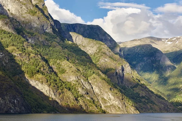 Norwegische Fjordlandschaft. Berge, Wasser und Wald. Norwegen — Stockfoto