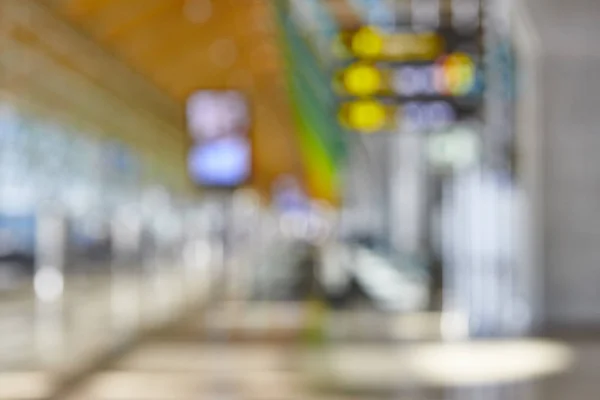 Airport terminal corridor indoor out of focus. Horizontal — Stock Photo, Image