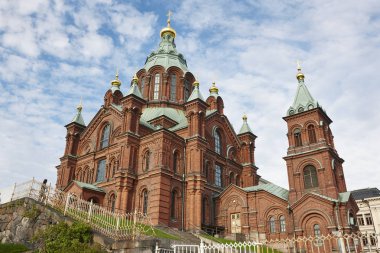 Ortodoks Kilisesi Uspensky. Helsinki şehir merkezine. Finlandiya seyahatine