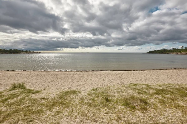 Malowniczej plaży Yyteri piasek. Finlandia summer krajobraz. Pori vacatio — Zdjęcie stockowe