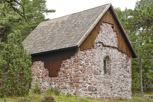 St. Olof chapel in Aland islands. Lembote site. Finland — Stock Photo, Image