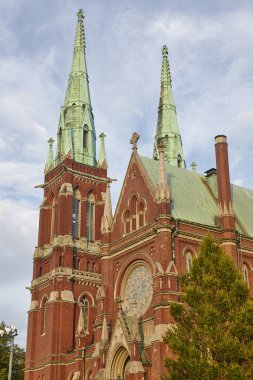 Helsinki neogothic Katedrali. Johanneksenkirkko. Şehir Merkezi. Fi