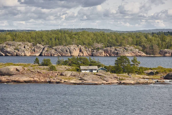 Suomen rantamaisema Ahvenanmaalla. Itämeri — kuvapankkivalokuva