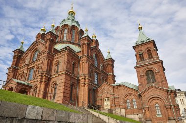 Ortodoks Kilisesi Uspensky. Helsinki şehir merkezine. Finlandiya seyahatine