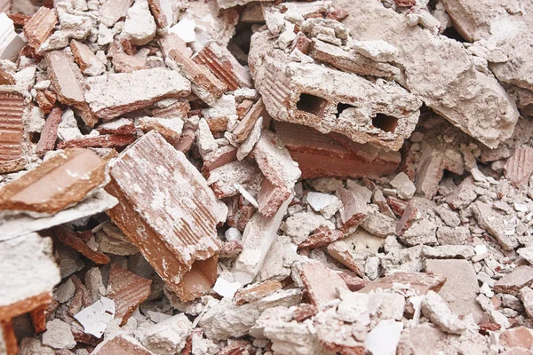 Eliminación de escombros. Residuos. Demolición de edificios. Deva. — Foto de Stock
