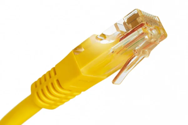 Ethernet kabel lan internet tråd dataanslutning. Digitalt kommun — Stockfoto