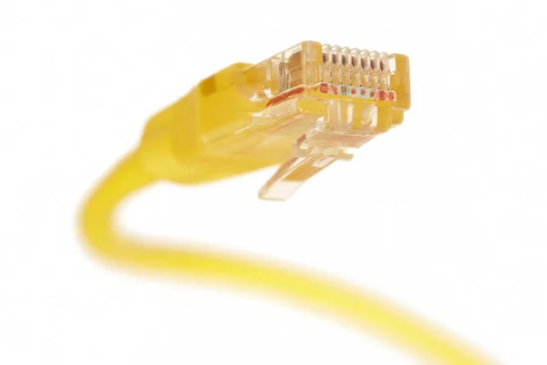 Ethernet kabel lan internet tråd dataanslutning. Digitalt kommun — Stockfoto