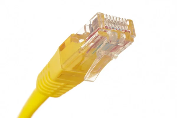 Ethernet kabel lan internet tråd dataanslutning. Digitalt kommun — Stockfoto