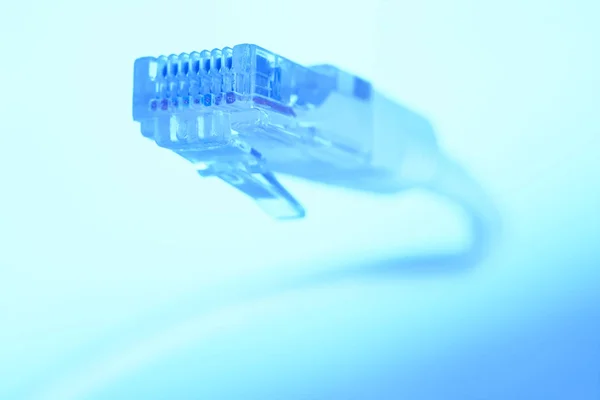 Ethernet kábel lan internet vezetékes adatkapcsolat. Digitális vessző — Stock Fotó