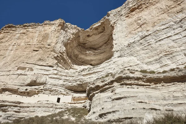 Primitieve Nederzetting Grot Opgegraven Berg Rots Alcala Jucar — Stockfoto