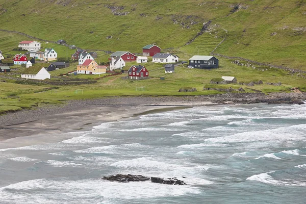 Sandoy Adası Ndaki Geleneksel Bir Faroe Köyü Faroe Adaları — Stok fotoğraf