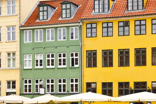 Traditionell Bunte Fassaden Der Kopenhagener Innenstadt Nyhavn Dänemark — Stockfoto