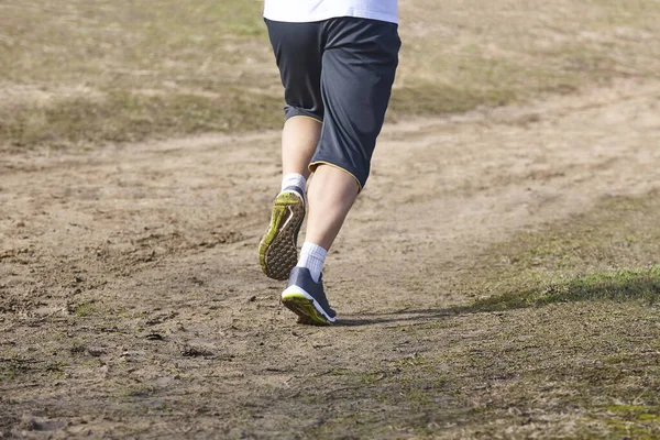 Bir Yarışta Kros Koşucusu Aktif Sağlıklı Açık Hava Yaşam Tarzı — Stok fotoğraf