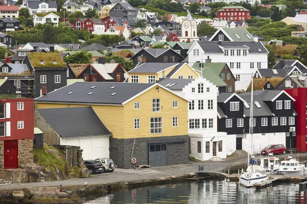 Feroe Adaları Nın Başkenti Torshavn Liman Şehir Merkezi Streymoy Güney — Stok fotoğraf