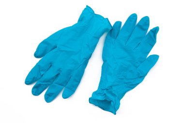 Covid-19 tek kullanımlık kirli eldivenler. Coronavirus lateks plastik çöp. Salgın