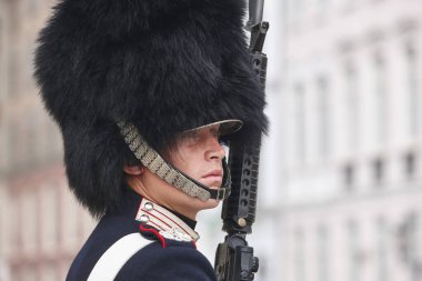 Danimarka kraliyet muhafızı. Kopenhag turizm tarihi tören geleneği