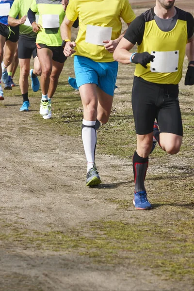Běžci Běžeckém Závodě Aktivní Zdravý Venkovní Životní Styl — Stock fotografie