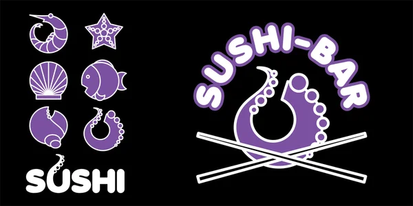 Logo pro sushi bar — Stockový vektor