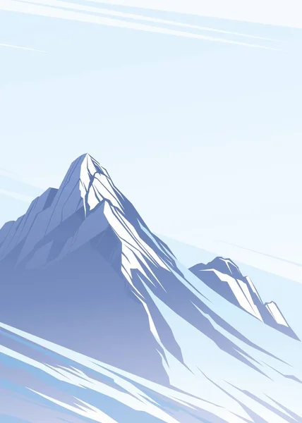 Μπλε βουνά με το χιόνι — Διανυσματικό Αρχείο