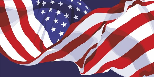 La bandiera nazionale degli Stati Uniti — Vettoriale Stock