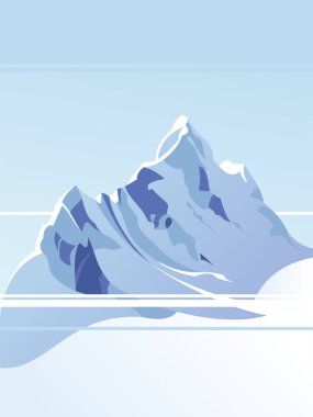 Blue Dağları kar mavi gökyüzü ile