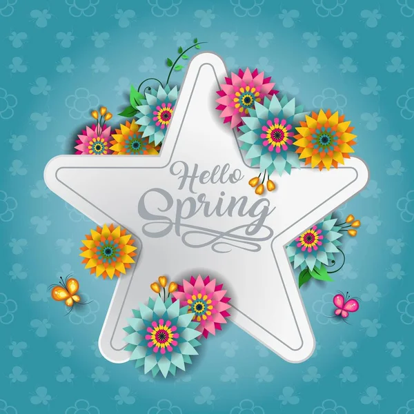 Happy Spring Butterfly F — Stock Vector