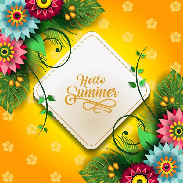 Felices flores de verano — Vector de stock