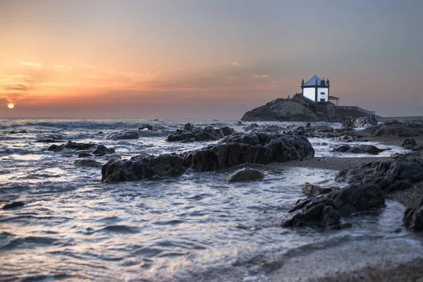 A little chapel by the sea shore Royalty Free Stock Images