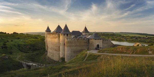 Panorama of Khotyn fortress — Stock Photo, Image