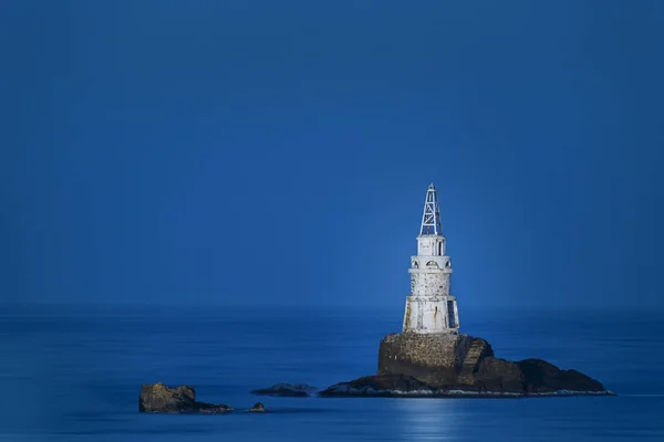 Lighthouse in the blue hour in Ahtopol, Bulgaria