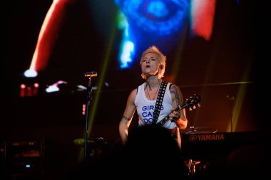 Yeni York City, Ny, Amerika Birleşik Devletleri - 13 Mayıs 2018: Diana Arbenina ve gece keskin nişancılar, NYC sahne 48 Rus rock grubu