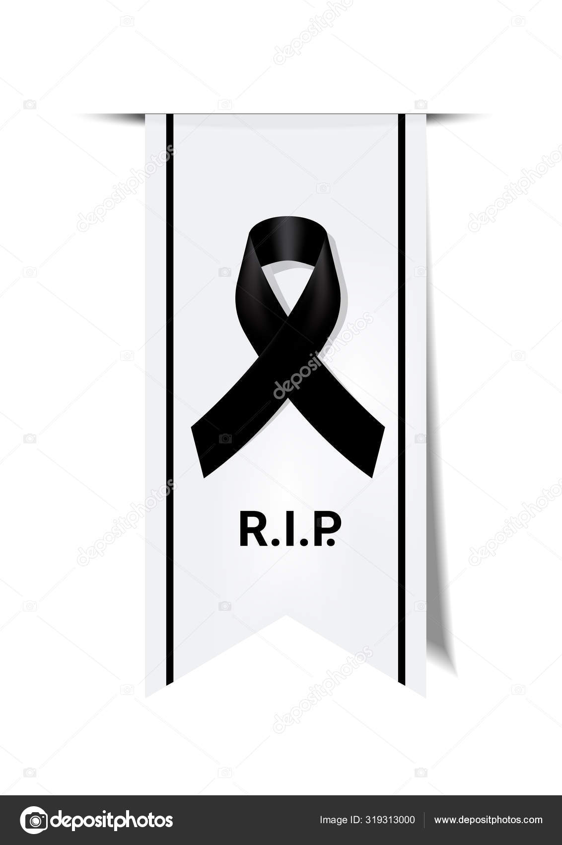 Black Awareness Ribbon White Background Mourning Symbol Rip Funeral Card Vector Image By C N A A M W A A N Hotmail Com Vector Stock Black Awareness Ribbon White Background Mourning Symbol Rip Funeral Card Vector Image By C N A A M W A A N Hotmail Com Vector Stock