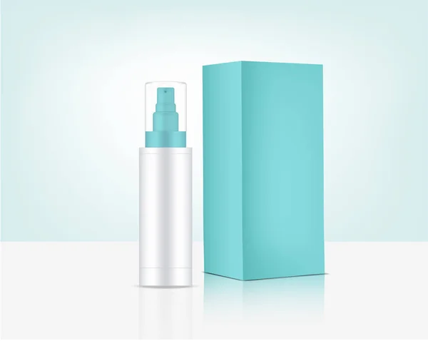 Spray Pompa Butelek Mock Realistyczny Kosmetyk Organiczny Pole Pielęgnacji Skóry — Wektor stockowy
