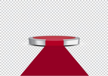 3d Şeffaf arkaplan illüstrasyon vektörü üzerine Gerçekçi Metalik Halı Sahnesi veya Görüntü, Konser veya Sunum Sineması