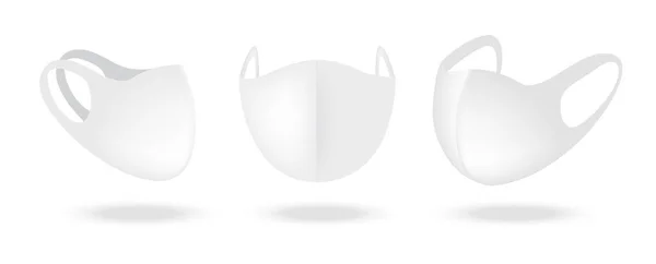 Máscara Quirúrgica Protección Contra Virus Aislados Sobre Fondo Blanco Seguridad — Vector de stock