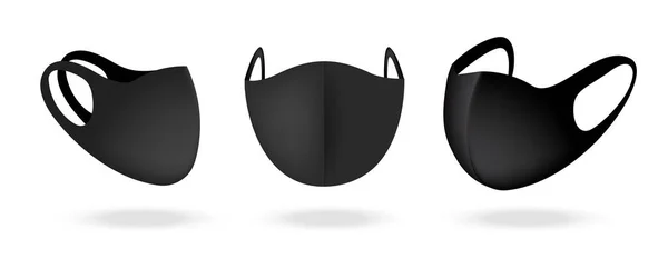 Masque Chirurgical Protection Contre Les Virus Isolés Sur Fond Blanc — Image vectorielle