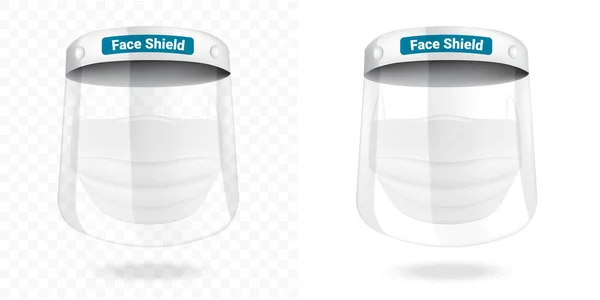Máscara Protección Facial Quirúrgica Protección Contra Virus Aislados Sobre Fondo — Vector de stock