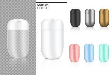 Parlak Şeffaf Şişe Whitening Cilt için Gerçekçi Kozmetik ve Beyaz Arkaplan İllüstrasyonunda Yaşlanan Kırışıklık Önleyici Ürünler. Sağlık ve Sağlık Hizmetleri.