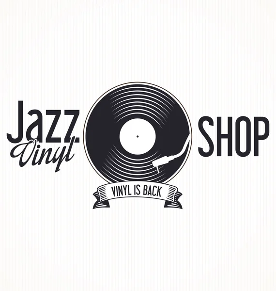 Jazz vinilo registro retro fondo — Vector de stock