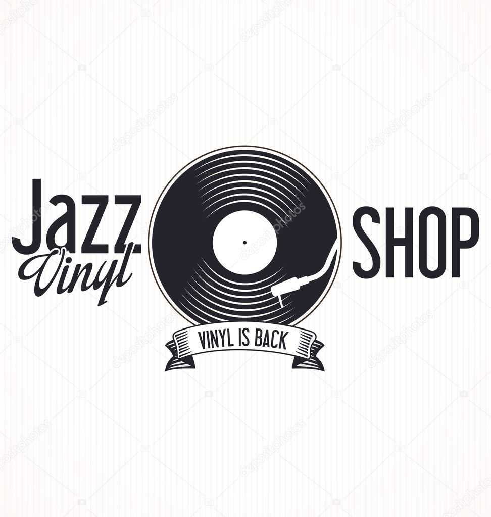 Jazz vinyl record retro background 