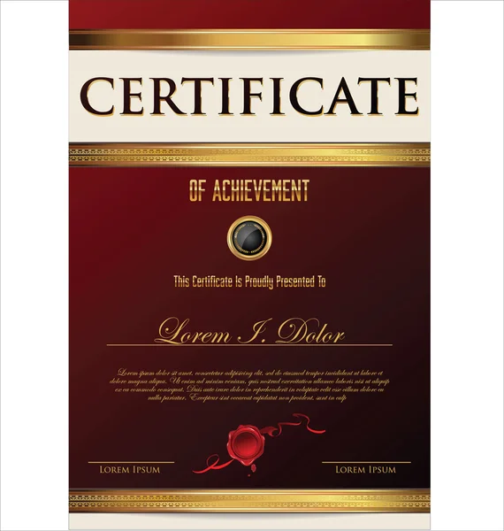 Zarif sertifika veya diploma şablonu — Stok Vektör