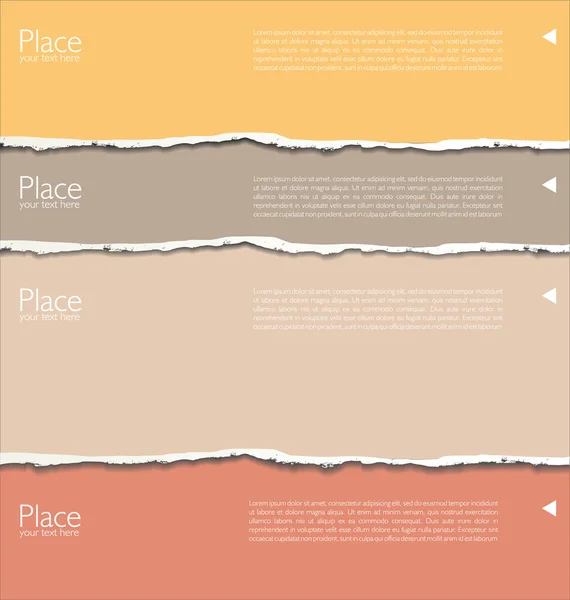 Fond en papier déchiré avec espace pour le texte — Image vectorielle