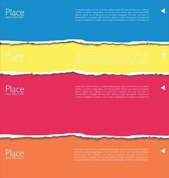 Gescheurde papieren achtergrond met ruimte voor tekst — Stockvector