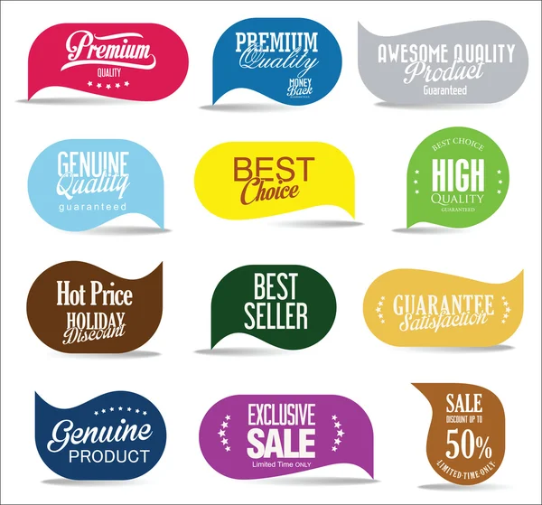 Modern sale stickers collection — Stock Vector