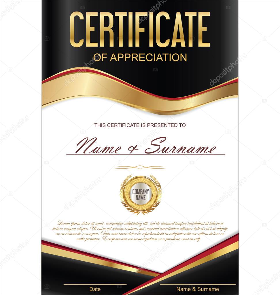 Luxury certificate or diploma template