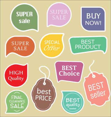 Satılık etiketleri Etiketler ve etiketleri koleksiyonu 