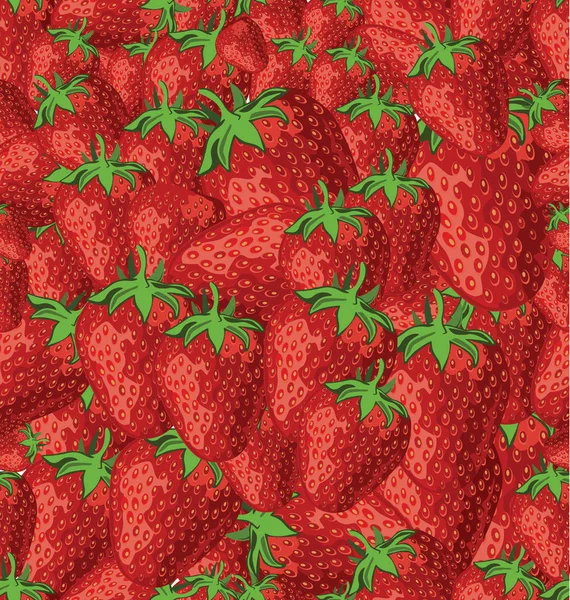 Naadloze textuur van aardbeien — Stockvector