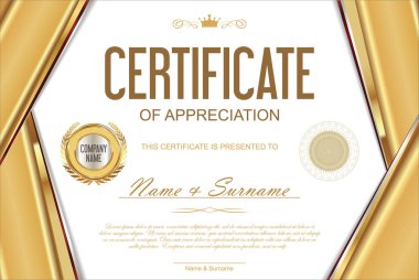 lüks diploma veya sertifika şablonu