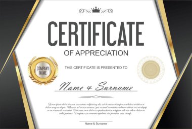 lüks diploma veya sertifika şablonu